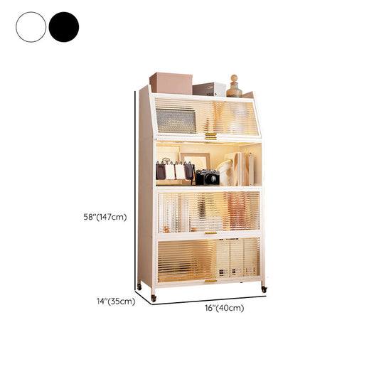 Glam -stijl gesloten back -boekenplank standaard metalen boekenkast voor studieruimte