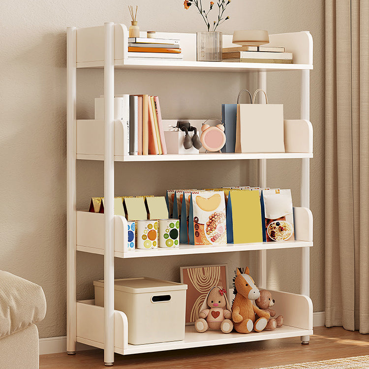 Engineered Wood Bookshelf Standard Open Back Scandinavian Bookcase White Clearhalo 'Bookcases' 'furn' 'furn_bookcases' 'Furniture' 'Office Furniture' 6947468
