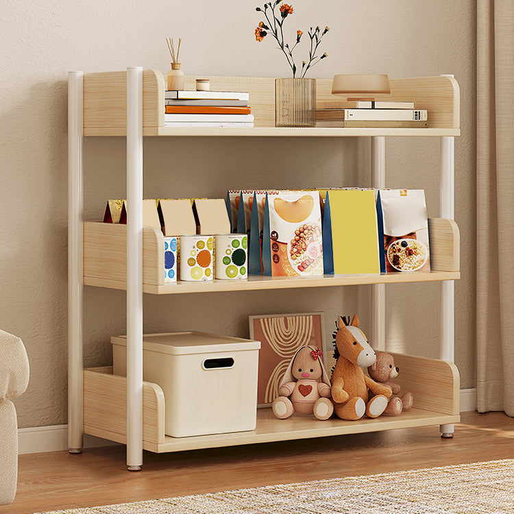 Engineered Wood Bookshelf Standard Open Back Scandinavian Bookcase Natural Clearhalo 'Bookcases' 'furn' 'furn_bookcases' 'Furniture' 'Office Furniture' 6947476