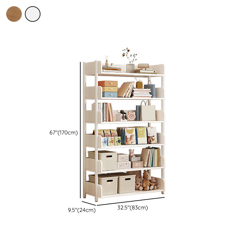 Engineered Wood Bookshelf Standard Open Back Scandinavian Bookcase Clearhalo 'Bookcases' 'furn' 'furn_bookcases' 'Furniture' 'Office Furniture' 6947493