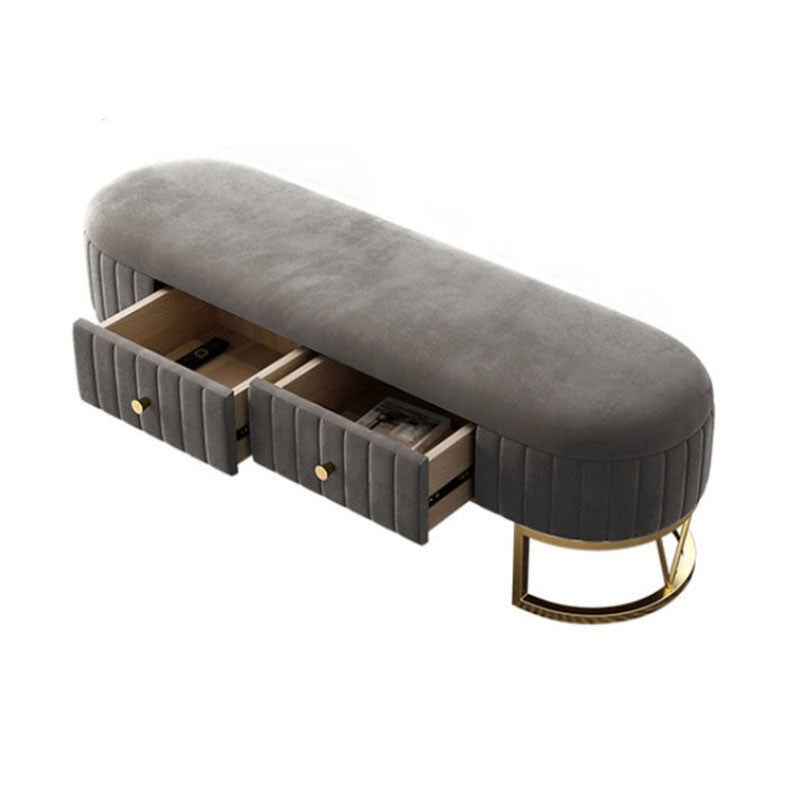Banca moderna di posti a sedere ammortizzati ingresso ovale e panca per camera da letto, 18 "W