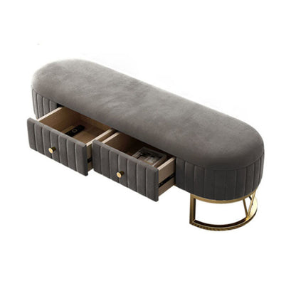 Banca moderna di posti a sedere ammortizzati ingresso ovale e panca per camera da letto, 18 "W