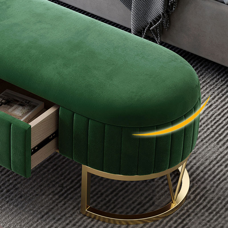 Banca moderna di posti a sedere ammortizzati ingresso ovale e panca per camera da letto, 18 "W