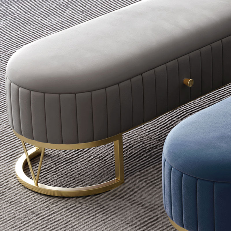 Banca moderna di posti a sedere ammortizzati ingresso ovale e panca per camera da letto, 18 "W