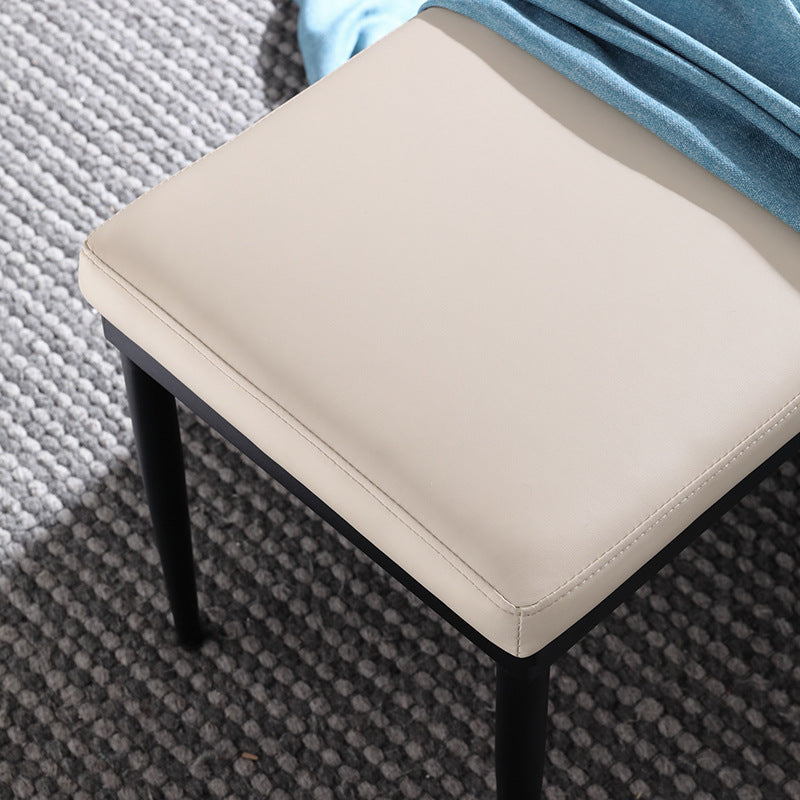 Panca imbottita contemporanea panca da casa rettangolo con gambe metalliche