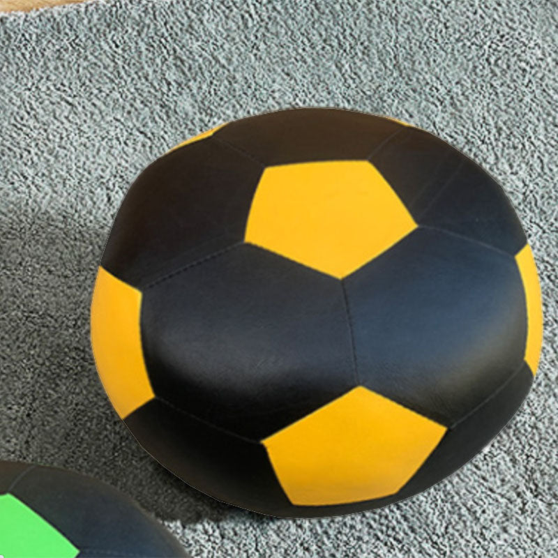 Leather Standard Stool Modern Style Simple Unique Shape Footstool Black-Yellow 1 Piece Clearhalo 'furn' 'furn_ottomans_poufs' 'Furniture' 'Living Room Furniture' 'Ottomans & Poufs' 'ottomans_poufs' 6947679