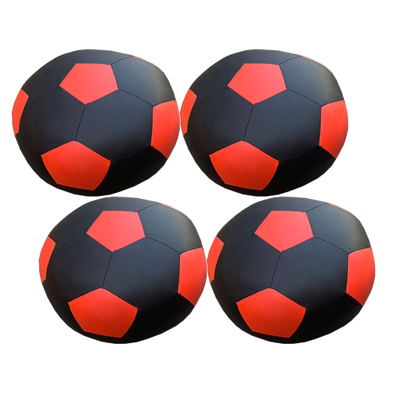 Leather Standard Stool Modern Style Simple Unique Shape Footstool Black-Red 4 Piece Set Clearhalo 'furn' 'furn_ottomans_poufs' 'Furniture' 'Living Room Furniture' 'Ottomans & Poufs' 'ottomans_poufs' 6947695