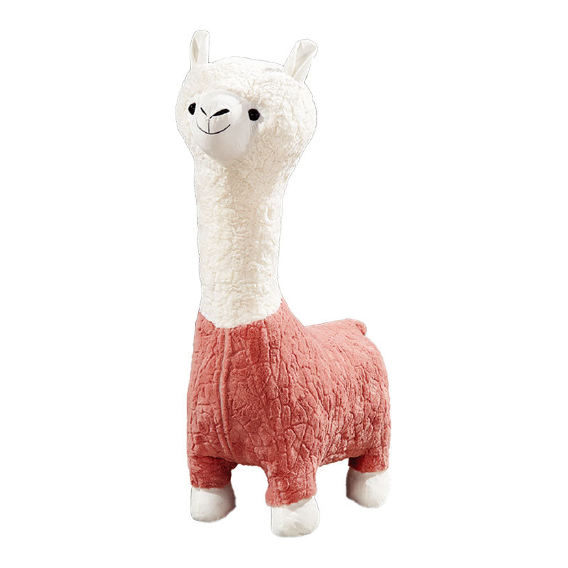 Plush Standard Stool Modern Simple Children's Alpaca Animal Stool Clearhalo 'furn' 'furn_ottomans_poufs' 'Furniture' 'Living Room Furniture' 'Ottomans & Poufs' 'ottomans_poufs' 6947726