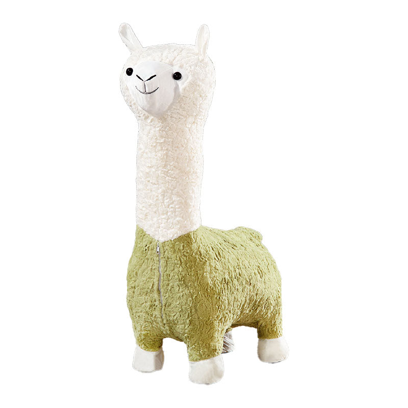 Plush Standard Stool Modern Simple Children's Alpaca Animal Stool Clearhalo 'furn' 'furn_ottomans_poufs' 'Furniture' 'Living Room Furniture' 'Ottomans & Poufs' 'ottomans_poufs' 6947736