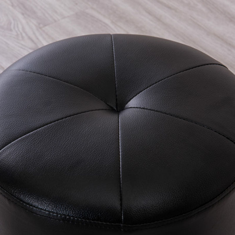 Genuine Leather Standard Stool Modern Style Simple Round Stool Clearhalo 'furn' 'furn_ottomans_poufs' 'Furniture' 'Living Room Furniture' 'Ottomans & Poufs' 'ottomans_poufs' 6947755