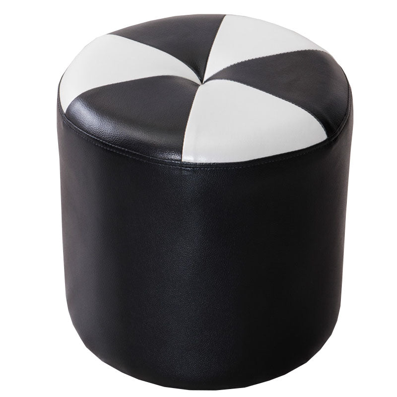 Genuine Leather Standard Stool Modern Style Simple Round Stool Clearhalo 'furn' 'furn_ottomans_poufs' 'Furniture' 'Living Room Furniture' 'Ottomans & Poufs' 'ottomans_poufs' 6947770