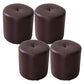Genuine Leather Standard Stool Modern Style Simple Round Stool Coffee 4 Piece Set Clearhalo 'furn' 'furn_ottomans_poufs' 'Furniture' 'Living Room Furniture' 'Ottomans & Poufs' 'ottomans_poufs' 6947777