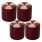 Genuine Leather Standard Stool Modern Style Simple Round Stool Burgundy 4 Piece Set Clearhalo 'furn' 'furn_ottomans_poufs' 'Furniture' 'Living Room Furniture' 'Ottomans & Poufs' 'ottomans_poufs' 6947780