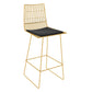 Glam Rectangle Wood Counter Table 1/6/11 Pieces Bar Table Set for Cafe Black 31"H Stool (Single) Clearhalo 'Bar Furniture' 'furn' 'furn_home_bar_bar_sets' 'Furniture' 'Home Bars & Bar Sets' 'home_bar_bar_sets' 'Kitchen & Dining Furniture' 6947956