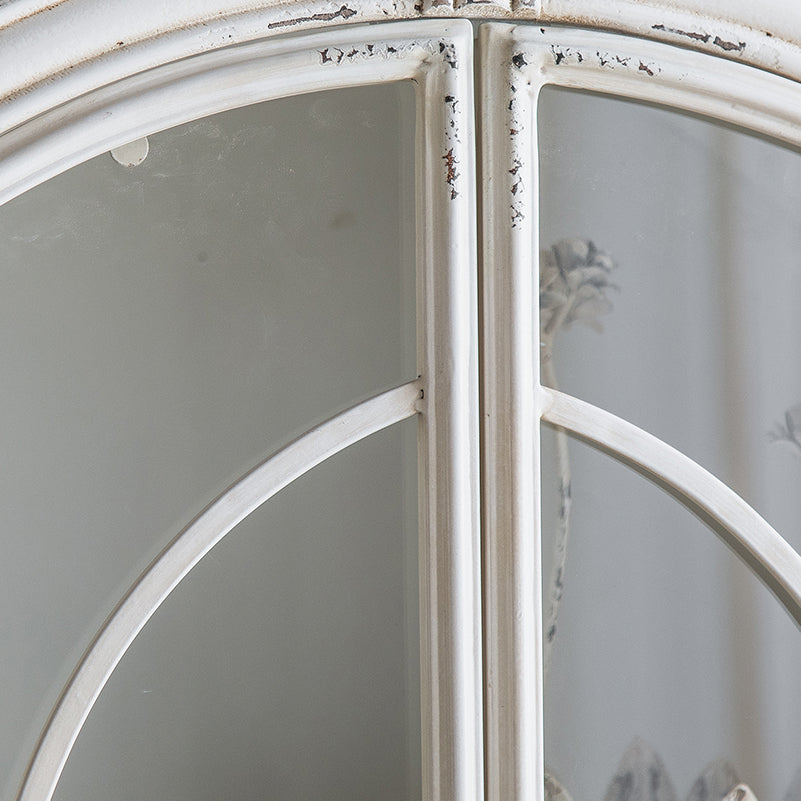 Glass Doors Display Stand Solid Wood Traditional Curio Cabinet