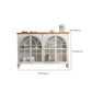 Glass Doors Display Stand Solid Wood Traditional Curio Cabinet
