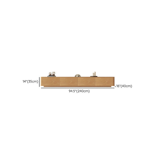 Console TV in legno ingegnerizzato naturale moderna Console di gestione dei cavi moderni