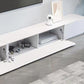 White Engineered Wood TV Console Contemporary Cable Management Media Console Clearhalo 'furn' 'furn_tv_stands_entertainment_centers' 'Furniture' 'Living Room Furniture' 'TV Stands & Entertainment Centers' 'TV Stands & Media Storage Furniture' 'tv_stands_entertainment_centers' 6949565