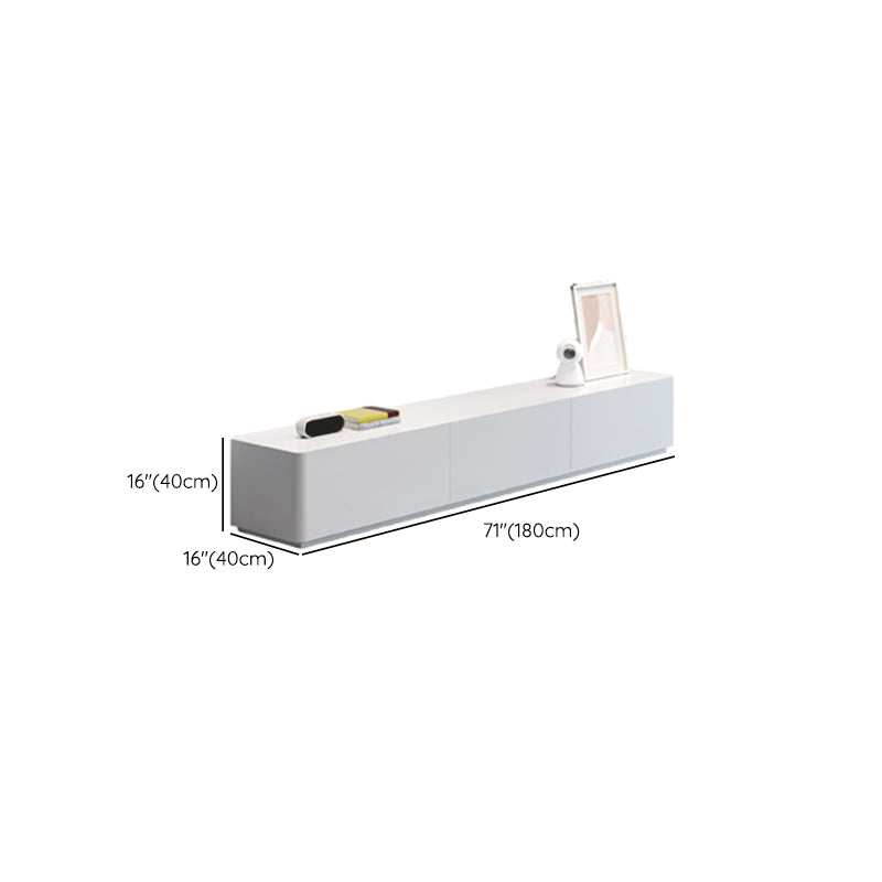 White Engineered Wood TV Console Contemporary Cable Management Media Console Clearhalo 'furn' 'furn_tv_stands_entertainment_centers' 'Furniture' 'Living Room Furniture' 'TV Stands & Entertainment Centers' 'TV Stands & Media Storage Furniture' 'tv_stands_entertainment_centers' 6949566