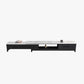 2 Drawers TV Console Modern Stone Media Console with Splayed Wooden Legs 67"L x 13"W x 17"H Black Clearhalo 'furn' 'furn_tv_stands_entertainment_centers' 'Furniture' 'Living Room Furniture' 'TV Stands & Entertainment Centers' 'TV Stands & Media Storage Furniture' 'tv_stands_entertainment_centers' 6949572