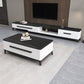 2 Drawers TV Console Modern Stone Media Console with Splayed Wooden Legs Clearhalo 'furn' 'furn_tv_stands_entertainment_centers' 'Furniture' 'Living Room Furniture' 'TV Stands & Entertainment Centers' 'TV Stands & Media Storage Furniture' 'tv_stands_entertainment_centers' 6949574