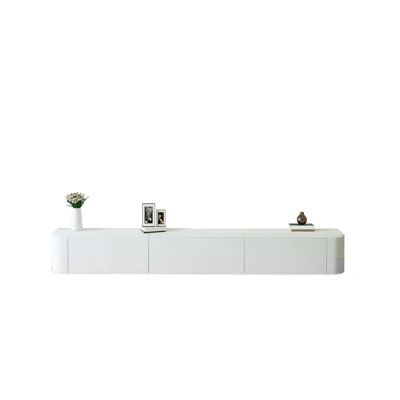 Faux Wood White Media Console Modern Cable Management TV Console Clearhalo 'furn' 'furn_tv_stands_entertainment_centers' 'Furniture' 'Living Room Furniture' 'TV Stands & Entertainment Centers' 'TV Stands & Media Storage Furniture' 'tv_stands_entertainment_centers' 6949591