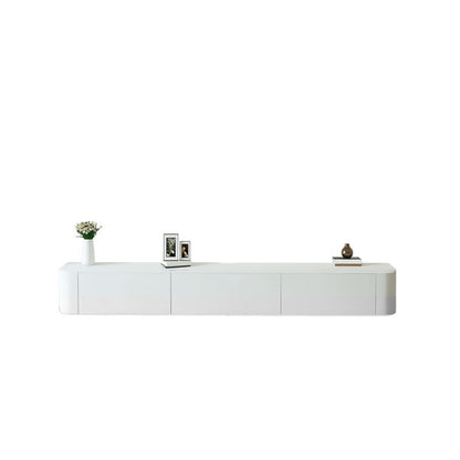 Faux Wood White Media Console Modern Cable Management TV Console Clearhalo 'furn' 'furn_tv_stands_entertainment_centers' 'Furniture' 'Living Room Furniture' 'TV Stands & Entertainment Centers' 'TV Stands & Media Storage Furniture' 'tv_stands_entertainment_centers' 6949591