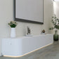 Faux Wood White Media Console Modern Cable Management TV Console Clearhalo 'furn' 'furn_tv_stands_entertainment_centers' 'Furniture' 'Living Room Furniture' 'TV Stands & Entertainment Centers' 'TV Stands & Media Storage Furniture' 'tv_stands_entertainment_centers' 6949594