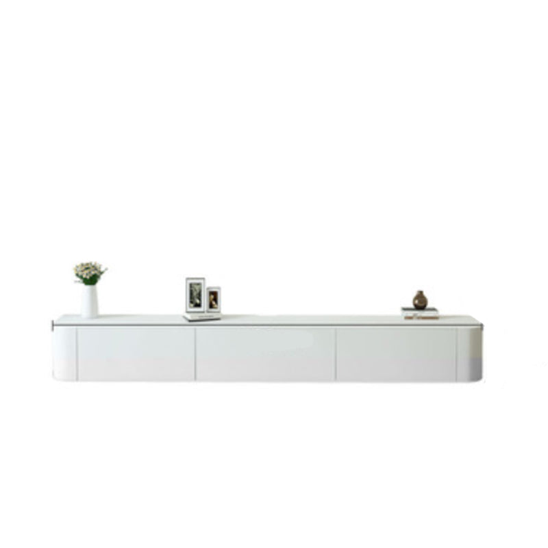 Faux Wood White Media Console Modern Cable Management TV Console Clearhalo 'furn' 'furn_tv_stands_entertainment_centers' 'Furniture' 'Living Room Furniture' 'TV Stands & Entertainment Centers' 'TV Stands & Media Storage Furniture' 'tv_stands_entertainment_centers' 6949596