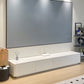 White TV Console Modern Cable Management Engineered Wood Media Console Clearhalo 'furn' 'furn_tv_stands_entertainment_centers' 'Furniture' 'Living Room Furniture' 'TV Stands & Entertainment Centers' 'TV Stands & Media Storage Furniture' 'tv_stands_entertainment_centers' 6949606