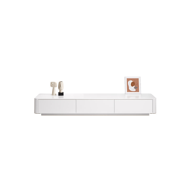White TV Console Modern Cable Management Engineered Wood Media Console 79"L x 16"W x 14"H Clearhalo 'furn' 'furn_tv_stands_entertainment_centers' 'Furniture' 'Living Room Furniture' 'TV Stands & Entertainment Centers' 'TV Stands & Media Storage Furniture' 'tv_stands_entertainment_centers' 6949607