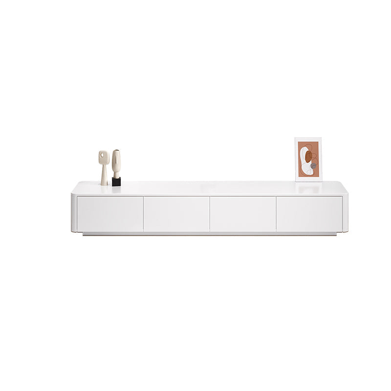White TV Console Modern Cable Management Engineered Wood Media Console 87"L x 16"W x 16.5"H Clearhalo 'furn' 'furn_tv_stands_entertainment_centers' 'Furniture' 'Living Room Furniture' 'TV Stands & Entertainment Centers' 'TV Stands & Media Storage Furniture' 'tv_stands_entertainment_centers' 6949608