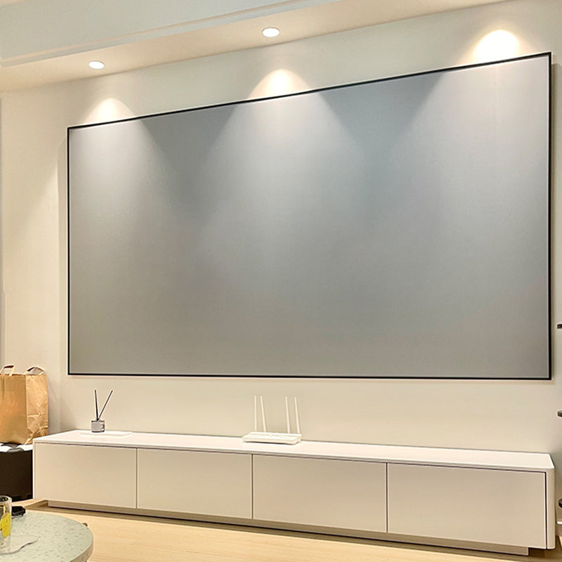 White TV Console Modern Cable Management Engineered Wood Media Console Clearhalo 'furn' 'furn_tv_stands_entertainment_centers' 'Furniture' 'Living Room Furniture' 'TV Stands & Entertainment Centers' 'TV Stands & Media Storage Furniture' 'tv_stands_entertainment_centers' 6949609