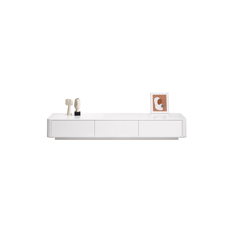 White TV Console Modern Cable Management Engineered Wood Media Console 71"L x 16"W x 14"H Clearhalo 'furn' 'furn_tv_stands_entertainment_centers' 'Furniture' 'Living Room Furniture' 'TV Stands & Entertainment Centers' 'TV Stands & Media Storage Furniture' 'tv_stands_entertainment_centers' 6949611