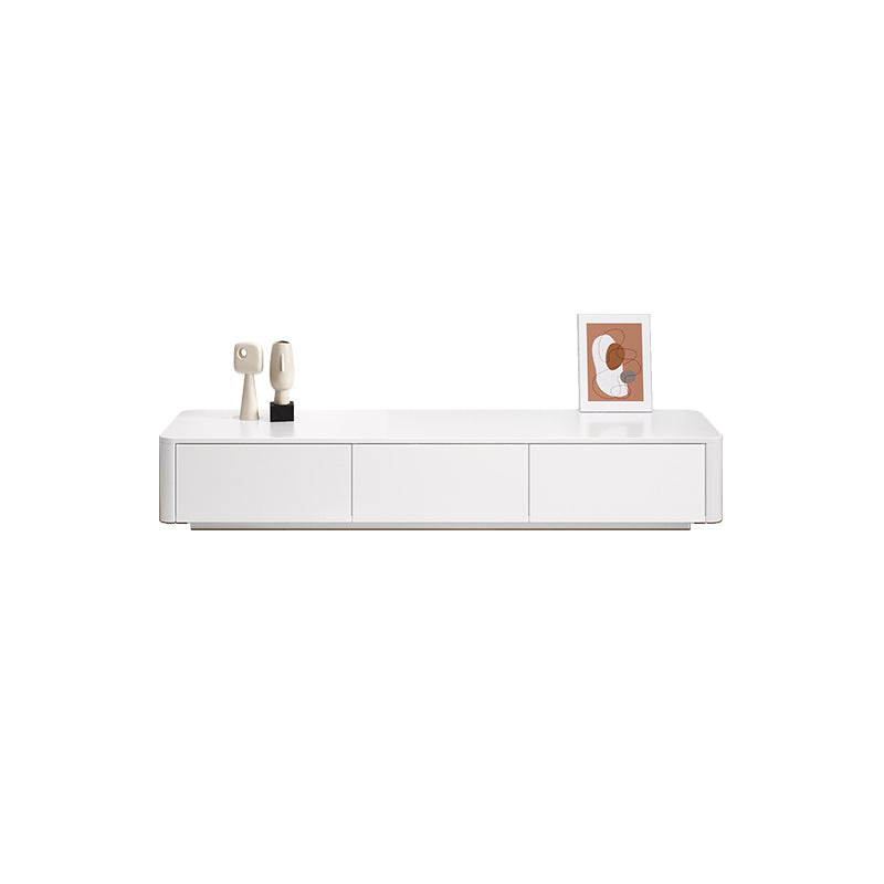 White TV Console Modern Cable Management Engineered Wood Media Console 79"L x 16"W x 16.5"H Clearhalo 'furn' 'furn_tv_stands_entertainment_centers' 'Furniture' 'Living Room Furniture' 'TV Stands & Entertainment Centers' 'TV Stands & Media Storage Furniture' 'tv_stands_entertainment_centers' 6949612