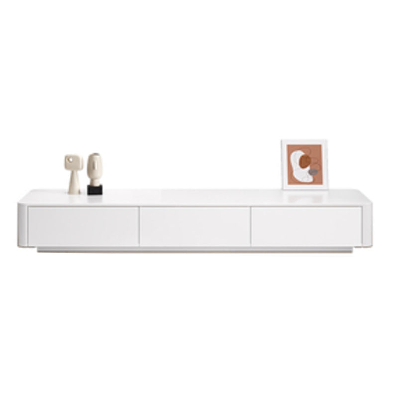White TV Console Modern Cable Management Engineered Wood Media Console Clearhalo 'furn' 'furn_tv_stands_entertainment_centers' 'Furniture' 'Living Room Furniture' 'TV Stands & Entertainment Centers' 'TV Stands & Media Storage Furniture' 'tv_stands_entertainment_centers' 6949615
