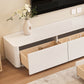 White TV Console Modern Cable Management Engineered Wood Media Console Clearhalo 'furn' 'furn_tv_stands_entertainment_centers' 'Furniture' 'Living Room Furniture' 'TV Stands & Entertainment Centers' 'TV Stands & Media Storage Furniture' 'tv_stands_entertainment_centers' 6949619
