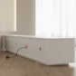 White TV Console Modern Cable Management Engineered Wood Media Console Clearhalo 'furn' 'furn_tv_stands_entertainment_centers' 'Furniture' 'Living Room Furniture' 'TV Stands & Entertainment Centers' 'TV Stands & Media Storage Furniture' 'tv_stands_entertainment_centers' 6949621