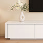 White TV Console Modern Cable Management Engineered Wood Media Console Clearhalo 'furn' 'furn_tv_stands_entertainment_centers' 'Furniture' 'Living Room Furniture' 'TV Stands & Entertainment Centers' 'TV Stands & Media Storage Furniture' 'tv_stands_entertainment_centers' 6949622