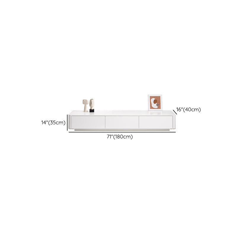 White TV Console Modern Cable Management Engineered Wood Media Console Clearhalo 'furn' 'furn_tv_stands_entertainment_centers' 'Furniture' 'Living Room Furniture' 'TV Stands & Entertainment Centers' 'TV Stands & Media Storage Furniture' 'tv_stands_entertainment_centers' 6949624