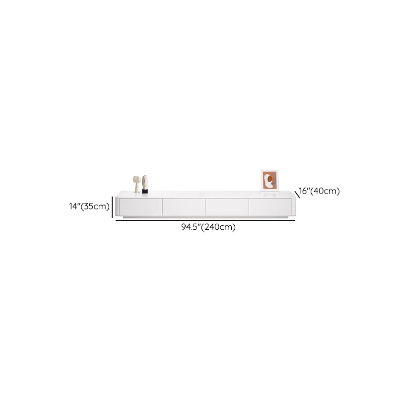White TV Console Modern Cable Management Engineered Wood Media Console Clearhalo 'furn' 'furn_tv_stands_entertainment_centers' 'Furniture' 'Living Room Furniture' 'TV Stands & Entertainment Centers' 'TV Stands & Media Storage Furniture' 'tv_stands_entertainment_centers' 6949627