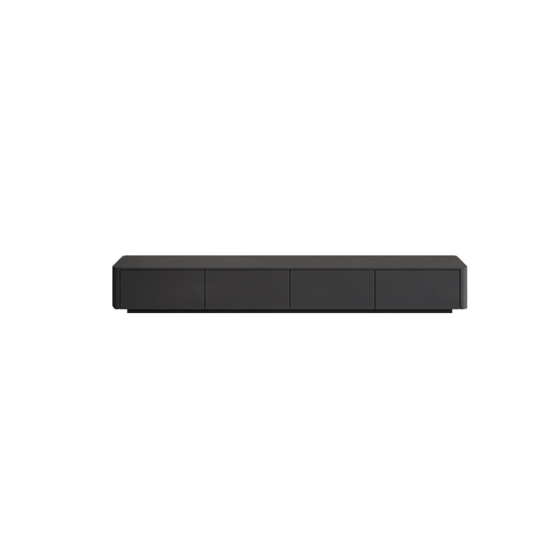 Modern Black TV Console Engineered Wood Cable Management Media Console Clearhalo 'furn' 'furn_tv_stands_entertainment_centers' 'Furniture' 'Living Room Furniture' 'TV Stands & Entertainment Centers' 'TV Stands & Media Storage Furniture' 'tv_stands_entertainment_centers' 6949679