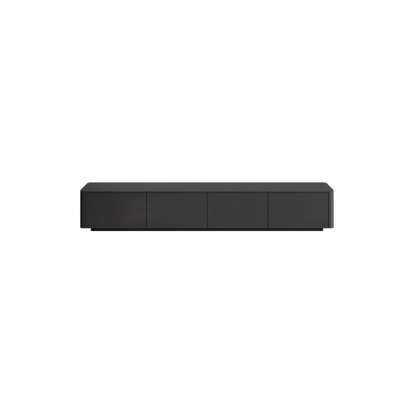 Modern Black TV Console Engineered Wood Cable Management Media Console 94.5"L x 16"W x 16.5"H Clearhalo 'furn' 'furn_tv_stands_entertainment_centers' 'Furniture' 'Living Room Furniture' 'TV Stands & Entertainment Centers' 'TV Stands & Media Storage Furniture' 'tv_stands_entertainment_centers' 6949682