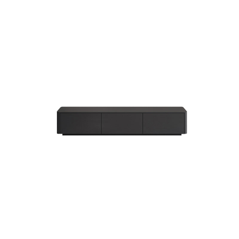 Modern Black TV Console Engineered Wood Cable Management Media Console Clearhalo 'furn' 'furn_tv_stands_entertainment_centers' 'Furniture' 'Living Room Furniture' 'TV Stands & Entertainment Centers' 'TV Stands & Media Storage Furniture' 'tv_stands_entertainment_centers' 6949684