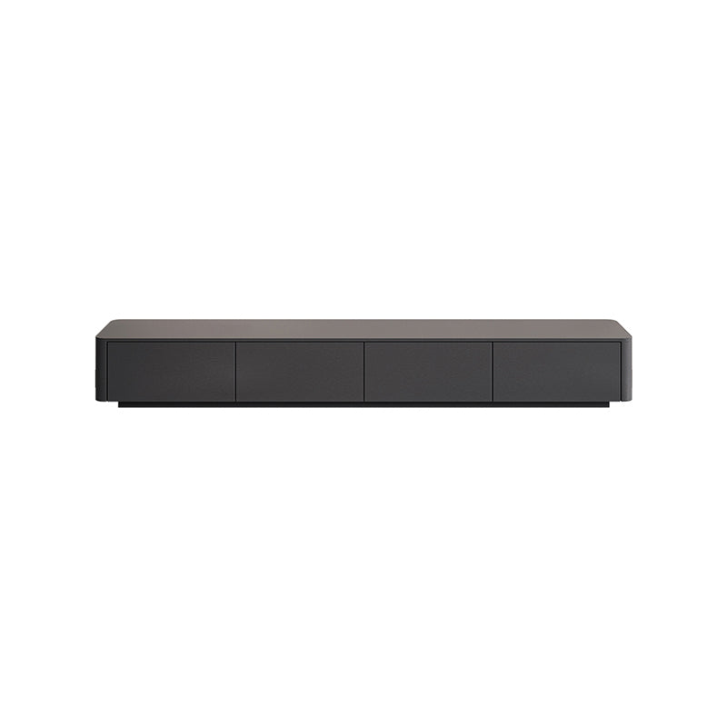 Modern Black TV Console Engineered Wood Cable Management Media Console Clearhalo 'furn' 'furn_tv_stands_entertainment_centers' 'Furniture' 'Living Room Furniture' 'TV Stands & Entertainment Centers' 'TV Stands & Media Storage Furniture' 'tv_stands_entertainment_centers' 6949686
