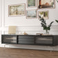 Scandinavian TV Stand Console Solid Wood TV Console for Living Room 94"L x 15"W x 21"H Black Clearhalo 'furn' 'furn_tv_stands_entertainment_centers' 'Furniture' 'Living Room Furniture' 'TV Stands & Entertainment Centers' 'TV Stands & Media Storage Furniture' 'tv_stands_entertainment_centers' 6949698