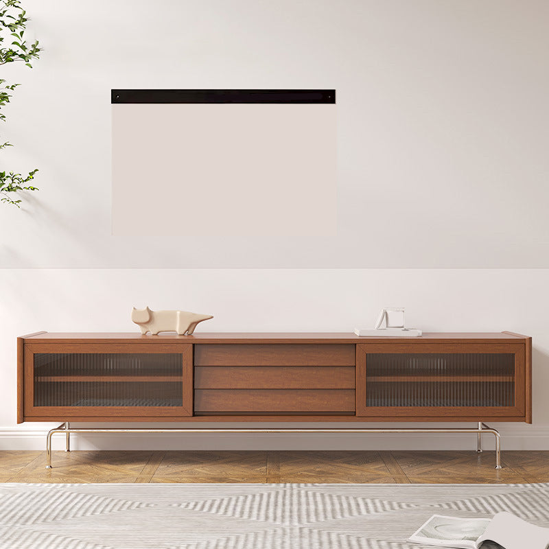 Scandinavian TV Stand Console Solid Wood TV Console for Living Room Brown Clearhalo 'furn' 'furn_tv_stands_entertainment_centers' 'Furniture' 'Living Room Furniture' 'TV Stands & Entertainment Centers' 'TV Stands & Media Storage Furniture' 'tv_stands_entertainment_centers' 6949700