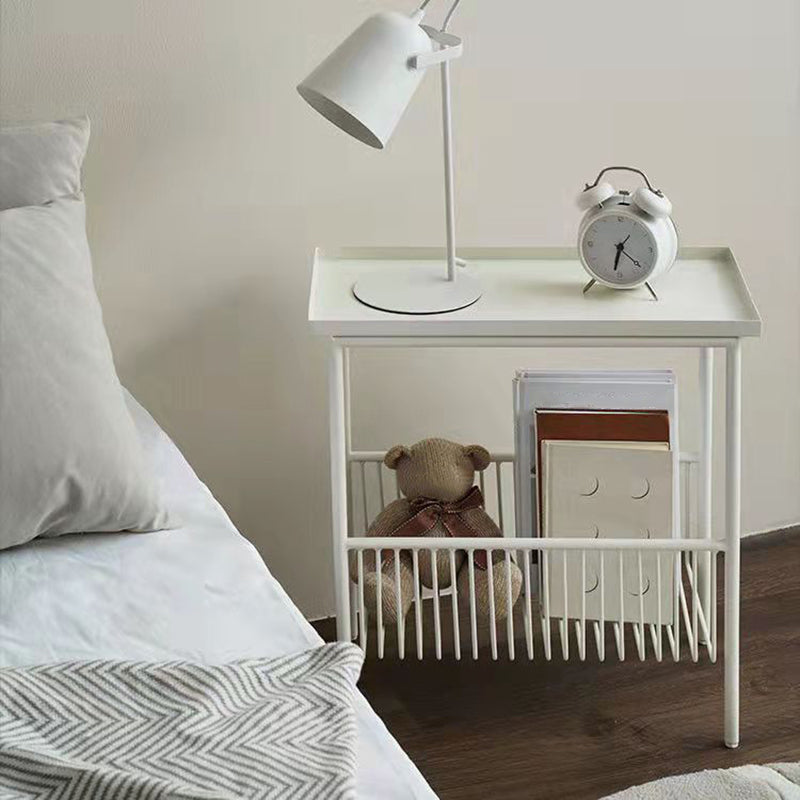 Glam Open Storage Accent Table Nightstand Antique Finish Bed Nightstand with 2 Shelves Clearhalo 'Bedroom Furniture' 'furn' 'furn_night_stand' 'Furniture' 'night_stand' 'Nightstands' 6949739