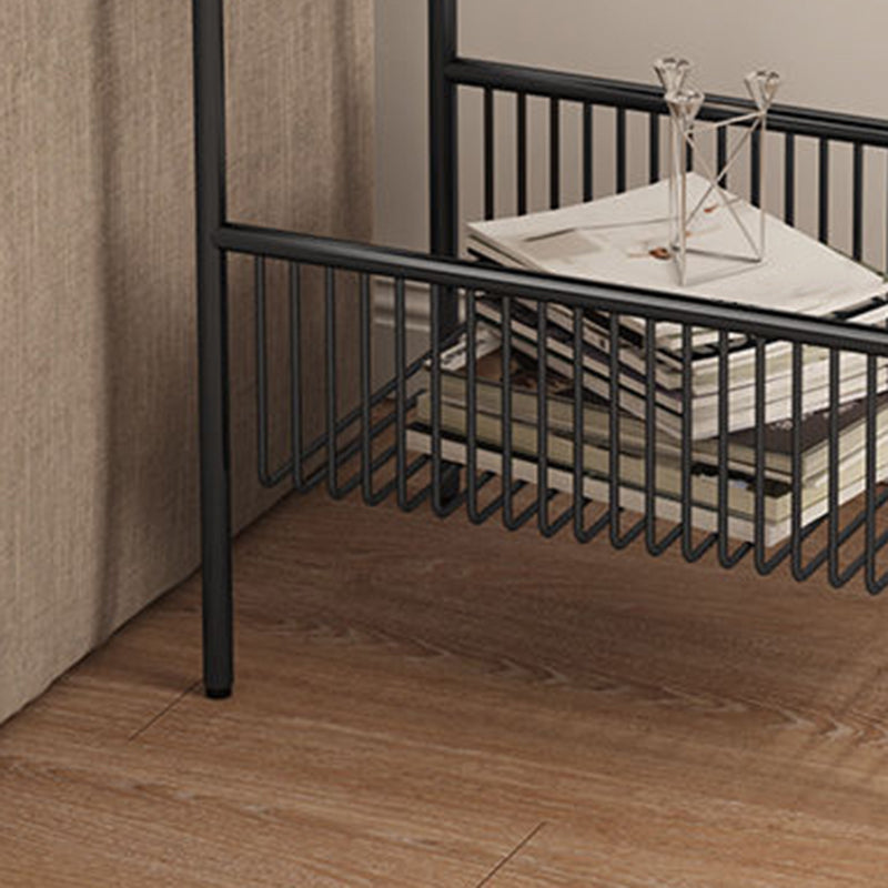 Glam Open Storage Accent Table Nightstand Antique Finish Bed Nightstand with 2 Shelves Clearhalo 'Bedroom Furniture' 'furn' 'furn_night_stand' 'Furniture' 'night_stand' 'Nightstands' 6949742