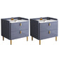 2 tiroir accent contemporain table de chevet